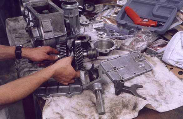 Output shaft gear cluster