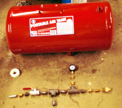 Here's the various fitting laid out prior to assembly